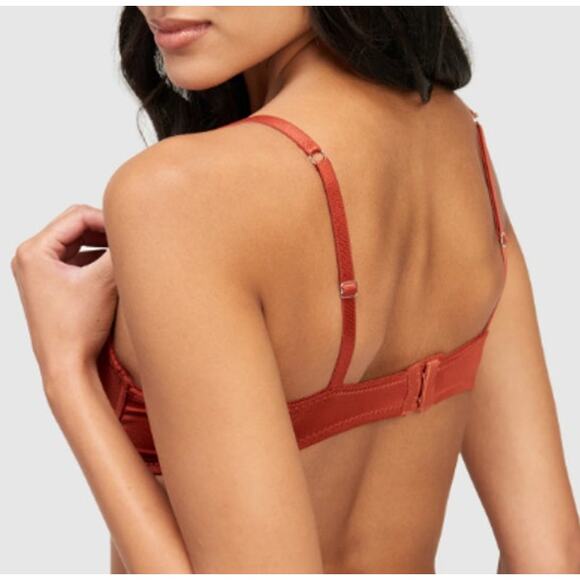 Fredericks of Hollywood Rust Diana Push Up Plunge Multiway Underwire Bra 36C - Picture 3 of 10